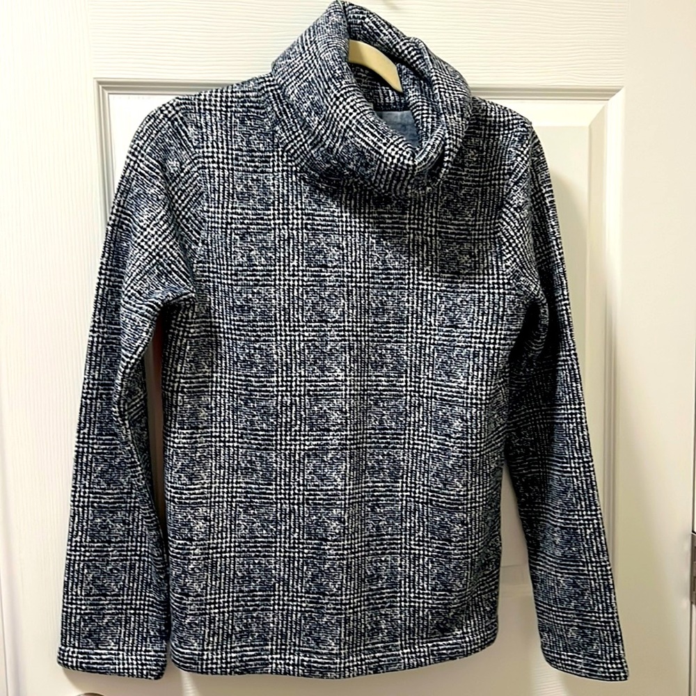 J. Crew Funnelneck Fleece Pullover Navy Size S